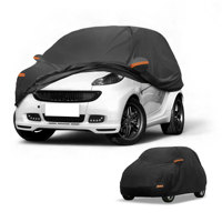 UXCELL Car Cover Waterproof All Weather Rain Protection Full Exterior 190T-PU Cover for Smart Fortwo with Reflective Strips