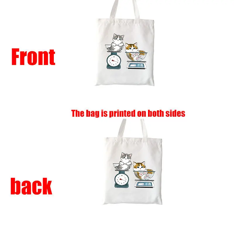 Woman Designer Shoulder Bag Ladies Fabric Handbags Beach Cloth Summer Shopper Cat Shopping Folding Canvas Tote Travel Bags