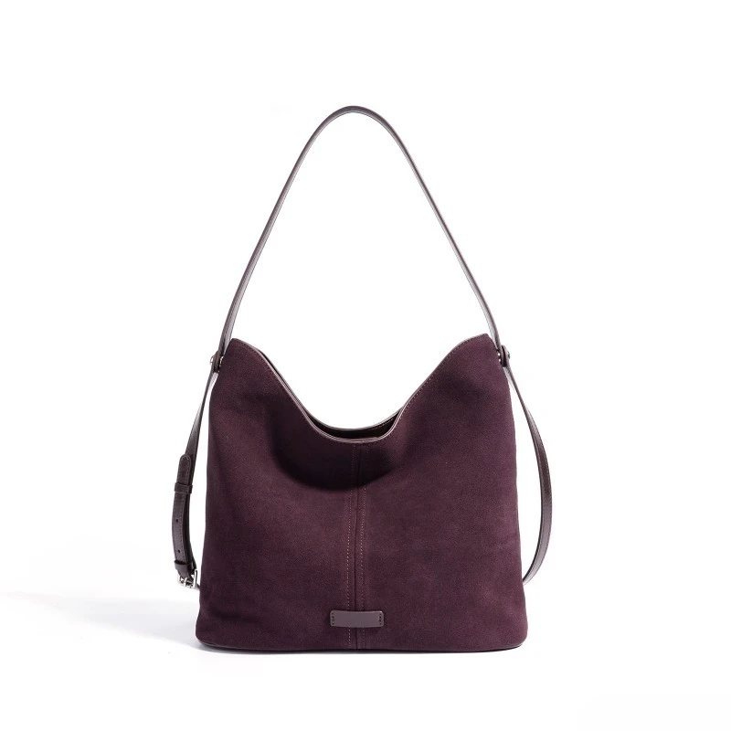 Vintage Everyday Large Capacity Shoulder Bag for Women Genuine Leather Adjustable Convertible Strap Luxury Handbag Portable