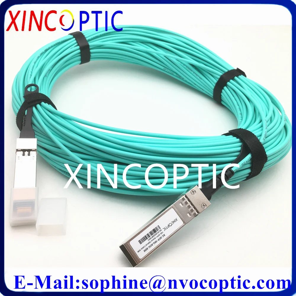 

10G SFP+ AOC 50M OM3 Aqua Active Optical Cable Compatible Cisco,HW,MikroTik,Ubiquiti Fiber Switch,10GBASE 50Mts Optic