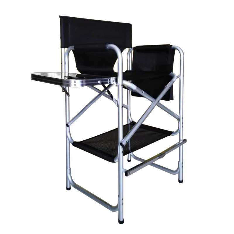 

Aluminium Director Makeup Artist Chair Single Side Tray Makeup Chair