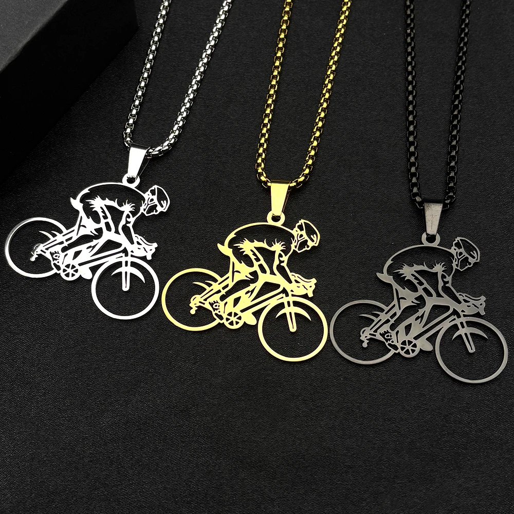 Mountainbike Fahrer Kette Für Frauen Männer Edelstahl Silber Farbe Extreme Outdoor Sport Liebhaber Männlich Hiphop Halskette Schmuck – Detail 7