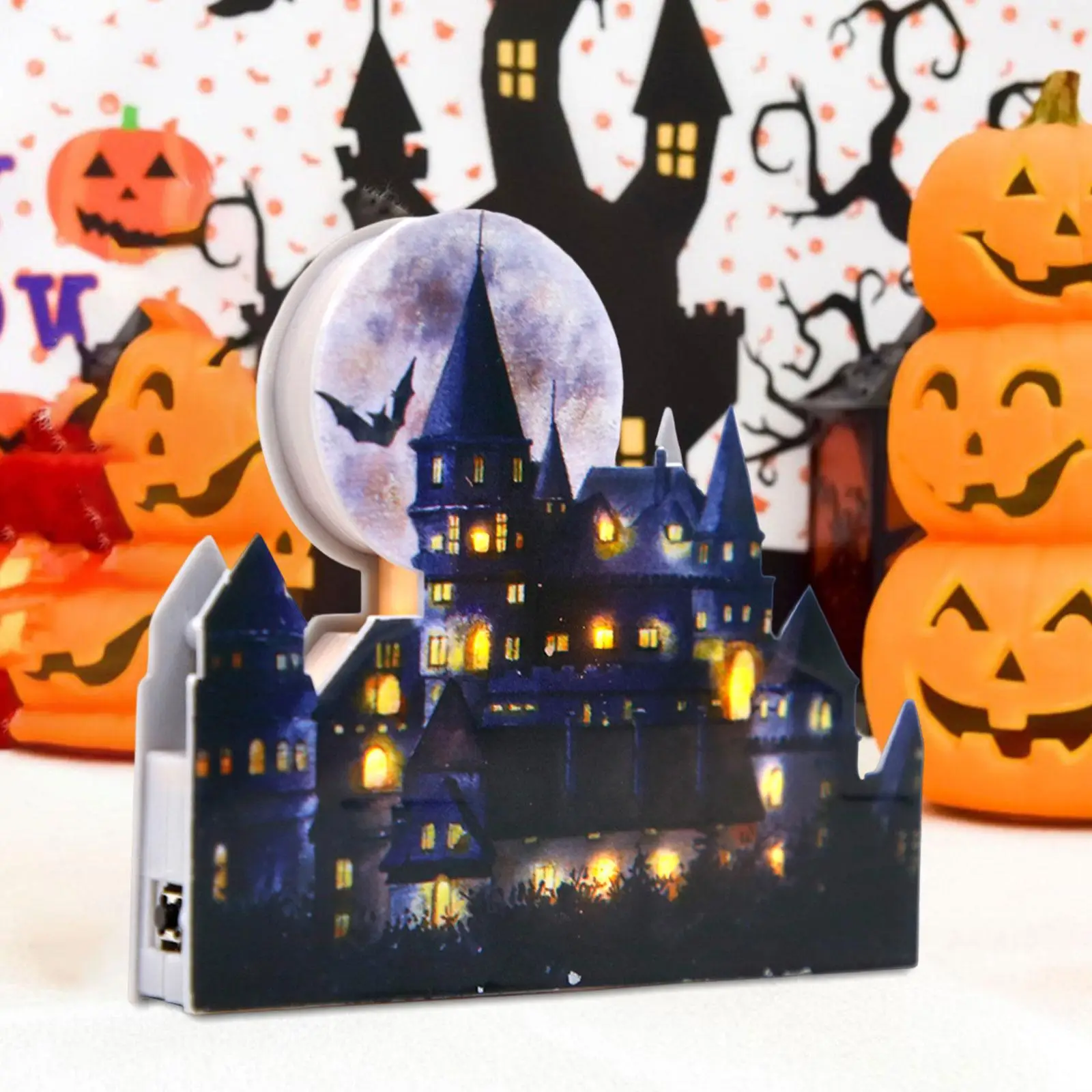 

Halloween Castle Decoration Night Lights 3 Modes Lighting Photo Props Cake