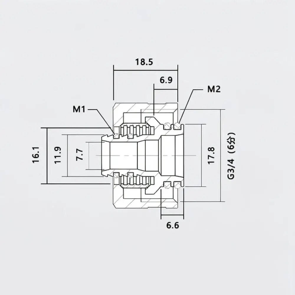 For For Yiqili Copper Underfloor Heating Manifold Connector Thickened Adapter Brass Pipe Fitting Flow Distribution Component