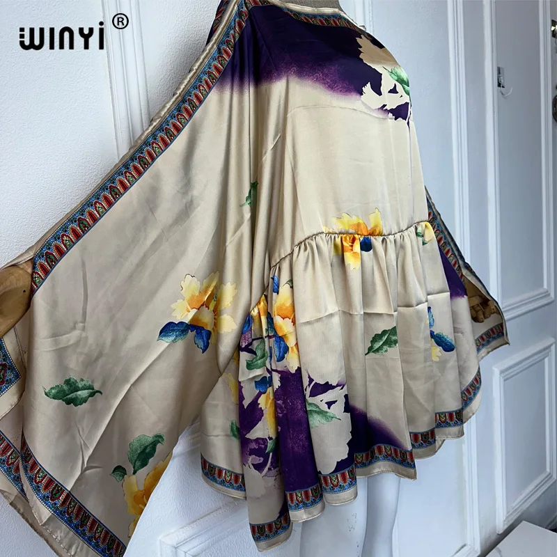 WINYI African elegant dress beach outfits women Beach Wear Bikini Cover up Robe summer clothes for women party long dresses