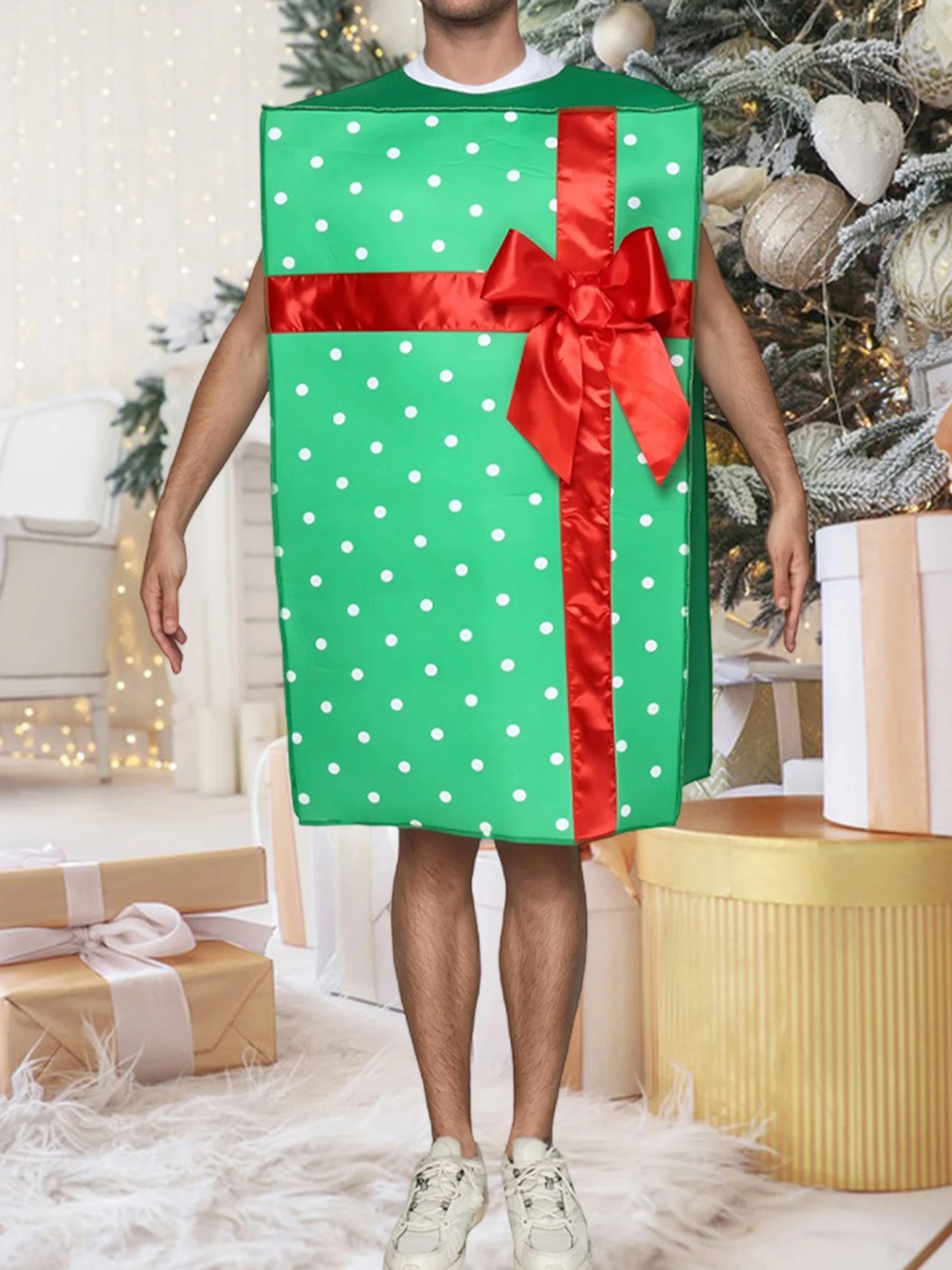 

Рождественский подарок, костюм без рукавов, косплей, наряд для взрослых, идеально подходит для праздничного наряда и праздничных торжеств