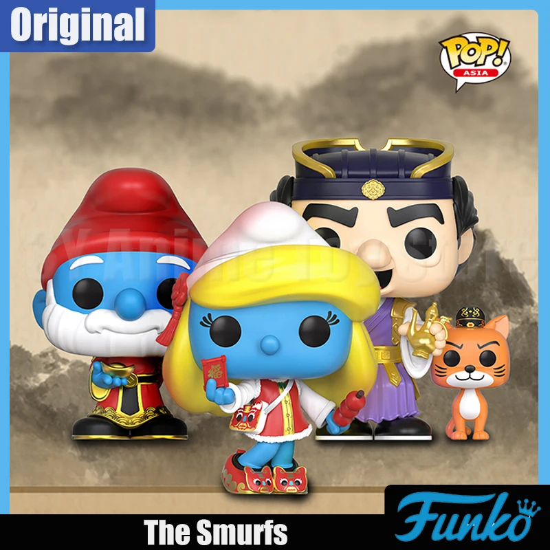 Original Funko Pop Figures The Smurfs Anime Figure Smurfette Gargamel Figurine Pvc Statue Model Collection Ornament Toys Gifts