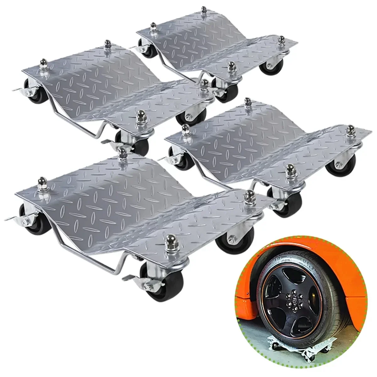 1.1ton Mover Dolly For Easy And Safe Moving Kit, 2 Brake 360 Rotatable Appliance Mover Dolly