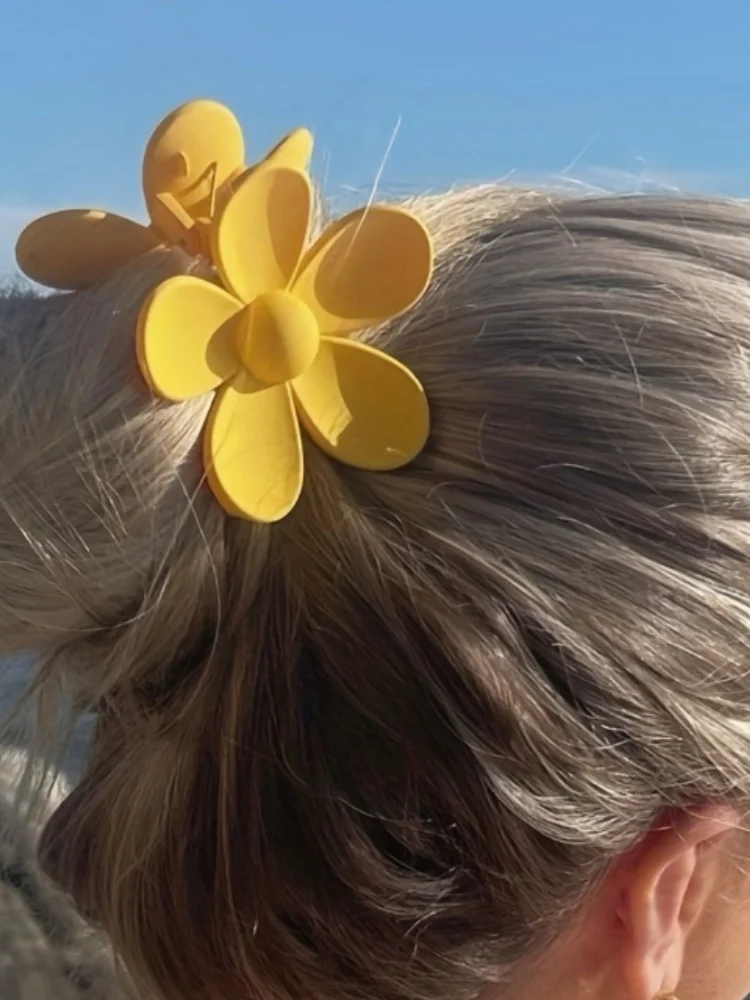 7-teiliges Set Damen-Haarklammern in Verschiedenen Farben und Blumenformen, Rutschfest, für Unterschiedliche Haargrößen und -längen im Boho-Stil – Detail 5