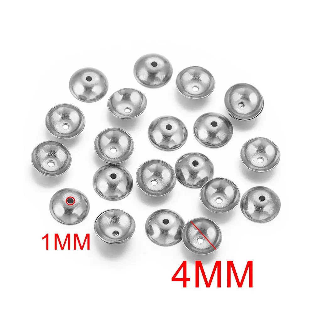 50 Stuks Lot 3-8Mm Goudkleur Roestvrij Staal Ronde Kralen Spacer Kralen Voor Handwerk Sieraden Maken Diy Bevindingen Accessoires