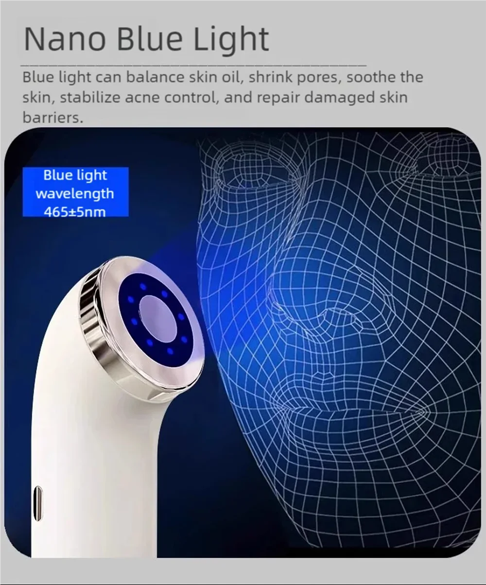 Urządzenie do pielęgnacji skóry: radiofrekwencja RF, mikroprąd EMS, ultradźwięki, lifting twarzy, redukcja zmarszczek, ujędrnianie skóry.