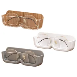 Wall Mounted Perforated Glasses Storage Rack Sunglass Display Showcase Cabinet Storage Box Home Tidying