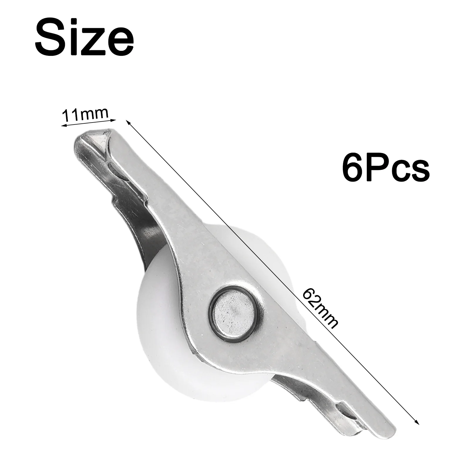 Set Scroll Wheel Sliding Wardrobe Window Pulley Door Hardware Home Kitchen Plastic+stainless Steel Roller Single