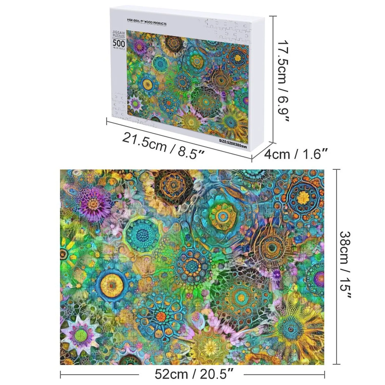 أحجية الصور المقطوعة التجريدية من Deepdream ألعاب عيد الميلاد الخشبية للبالغين ألعاب ألغاز للأطفال