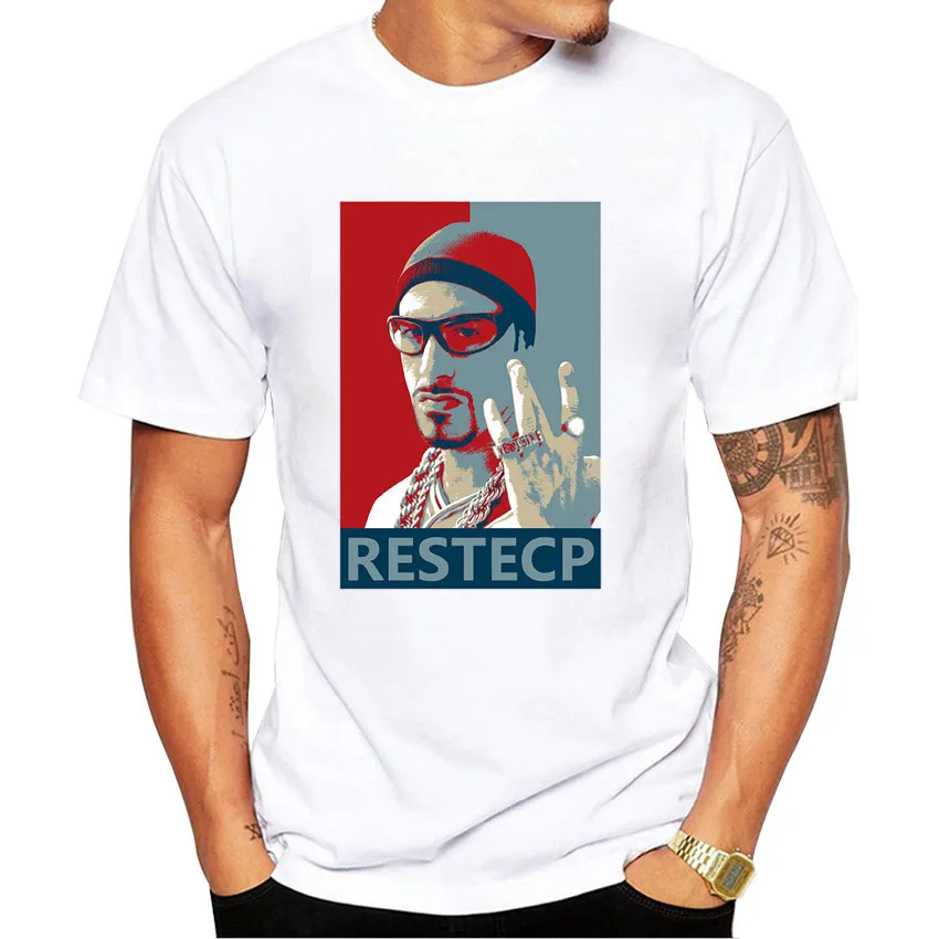 New Harajuku Restecp Ali G Print T-Shirt Summer Fashion Men Funny Punk Design Boy Tops  Hipster Cool Tees