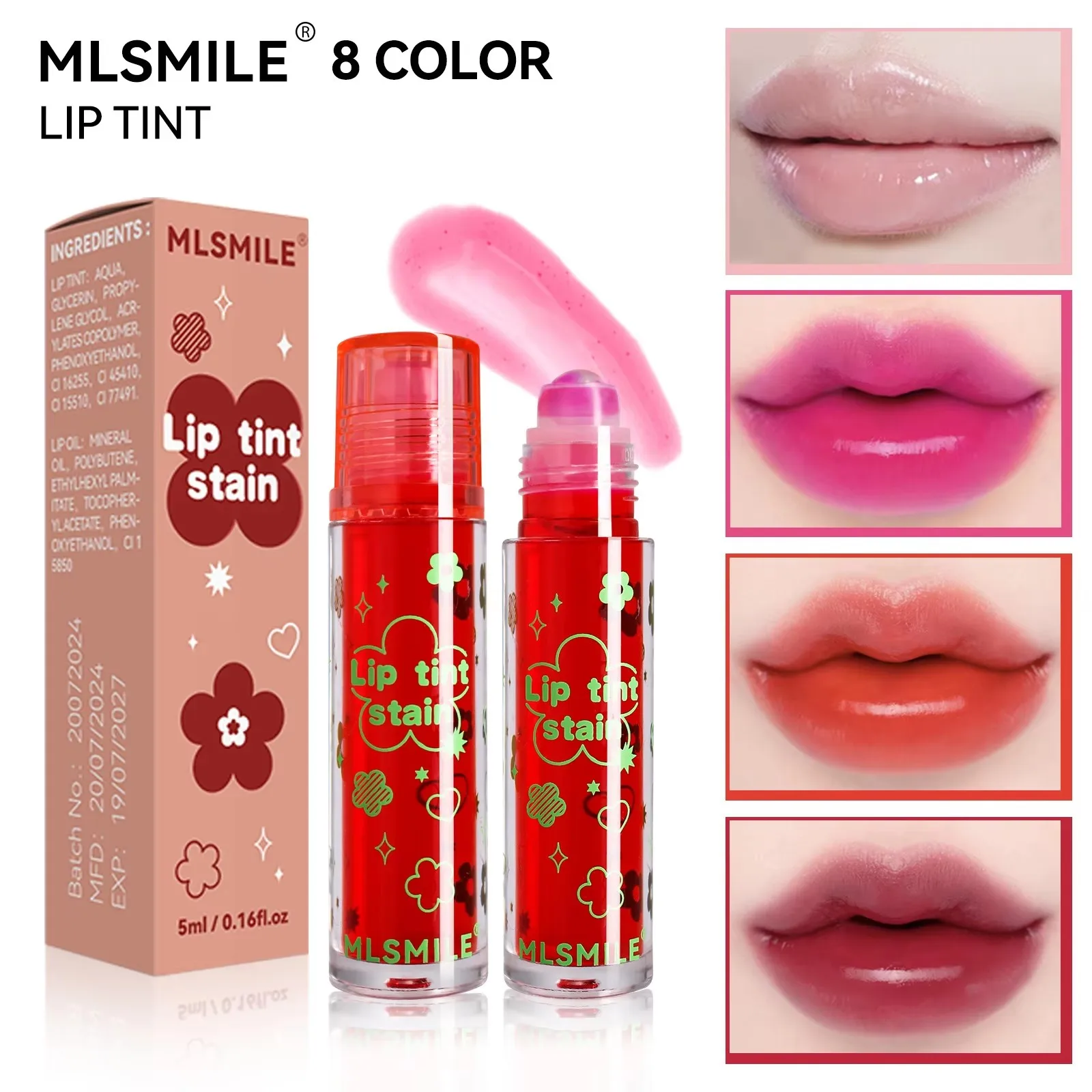 

8 Colors Plumping Lip Oil Long-lasting Moisturizing Easy Color Lip Glaze Non-stick Cup Lip Gloss Lips Makeup Cosmetic.