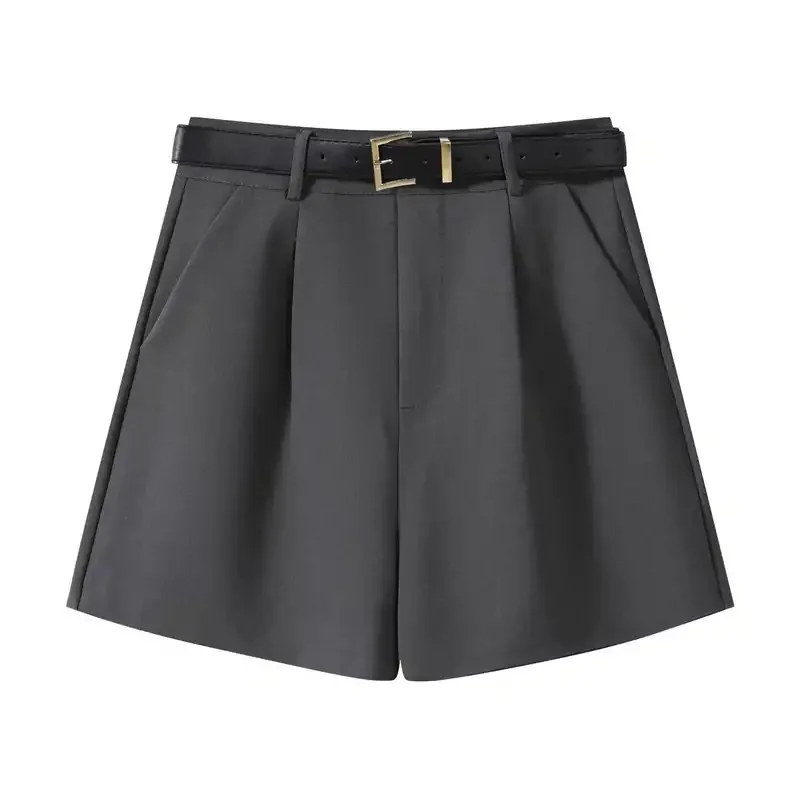 

Women's High Waist A-line Suit Shorts Loose Wide Leg Casual Summer Office Wear Shorts