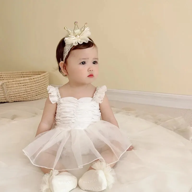 2 Pcs/Set Crown Baby Headband Socks Lace Bows Newborn Infant Girl Socks Hairband Set Kids Hair Accessories