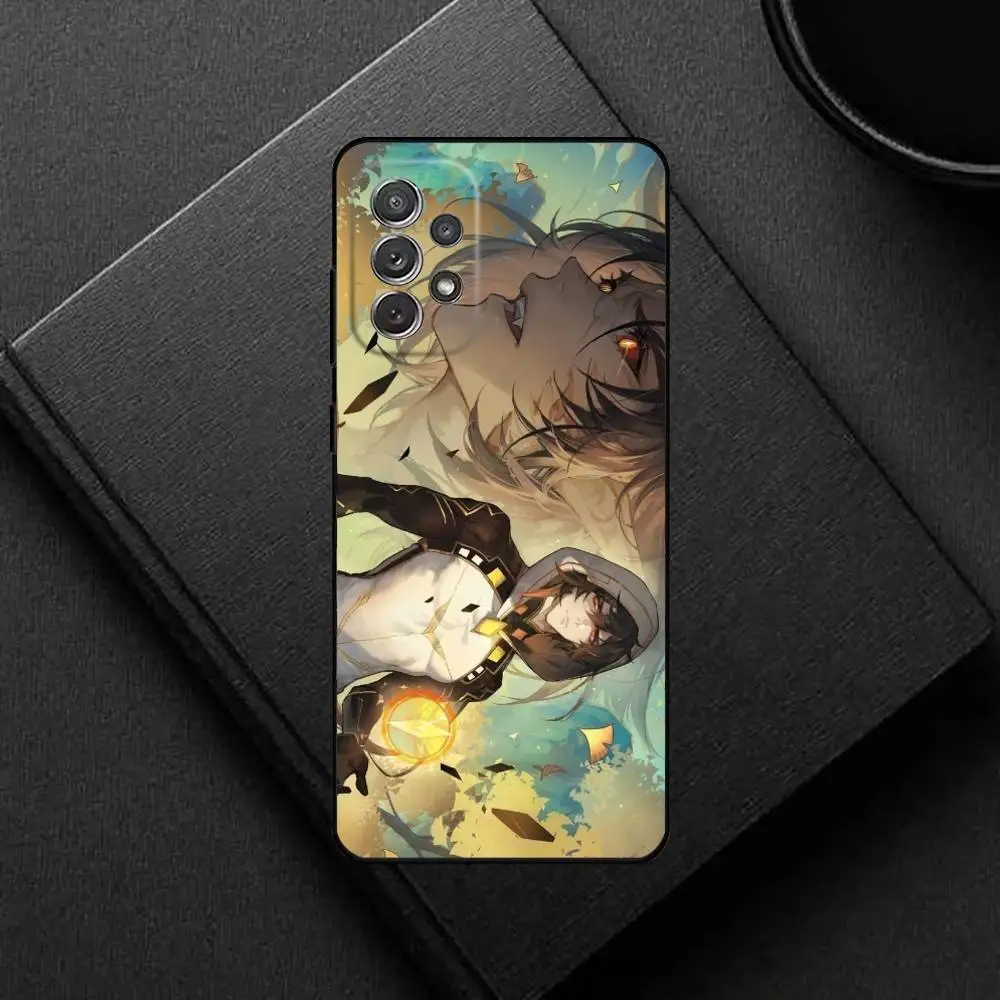 Gioco caldo Genshin Morax Custodia per telefono per Samsung S25, S24, S21, S22, S23, S30, Ultra, S20, Plus, Cover morbida in silicone nero