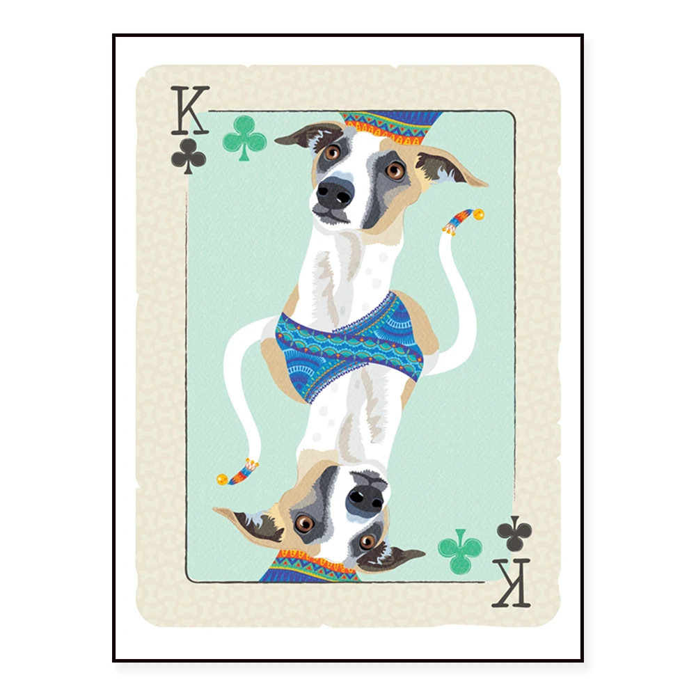 Poker Dog, Whippet, West Highland White Terrier, Poodle, Jack Russell Terrier, Ace Dog, Queen Dog, Dog Gifts, Dog Posters