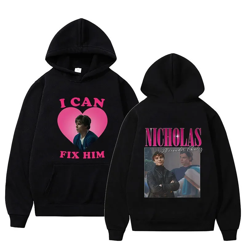 Nicholas Chavez Graphic Hoodies Fashion Sweatshirts Winter Men's Women Hooded Pullovers Sudaderas Prints Clothes Unisex Clothes