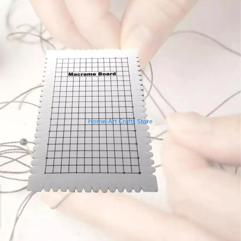 Y3NA Large Macrames Board Grids Board 39x29x5cm for Braiding Cording Bracelet Creating Macrames and Knotting Creation view 4