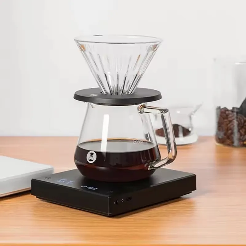 متجر TIMEMORE مرآة سوداء أساسية + 2 بالإضافة إلى ميزان مطبخ رقمي جديد لطعام القهوة مع ميزان رقمي صغير خفيف الوزن USB