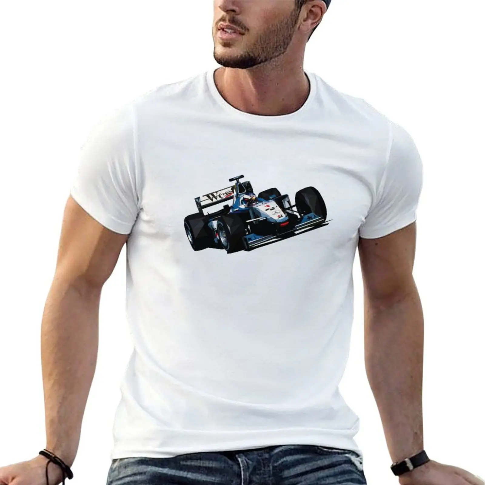 

Mika Hakkinen F1 car Low Poly T-Shirt t shirts for man graphic tees g man t shirts for men T-Shirt