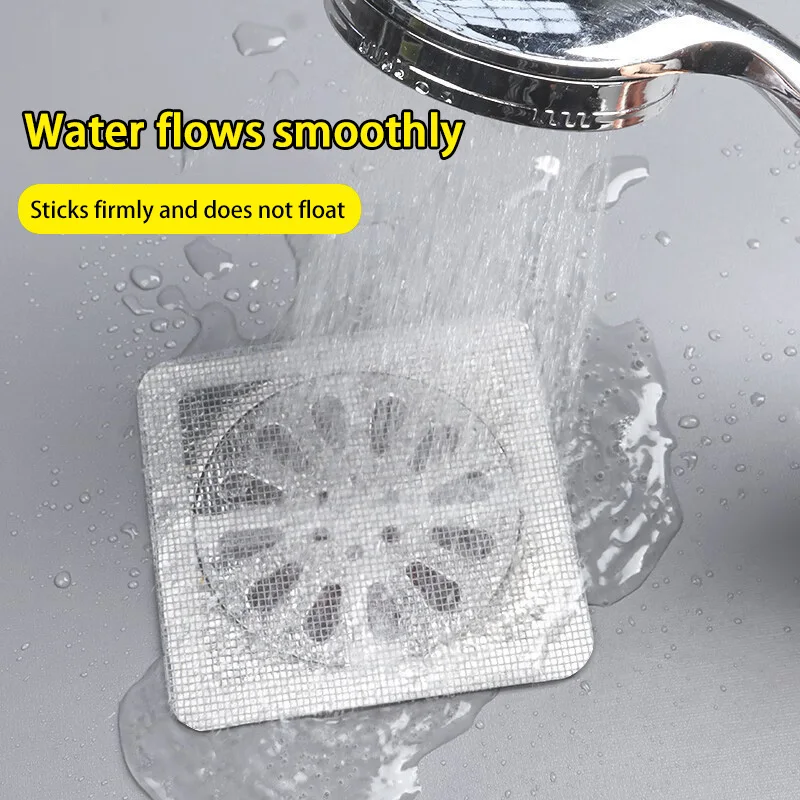 Disposable Floor Drain Filter Sticker Anti-clog Hair Catcher Mesh Anti Odor Insect Proof Sewer Drain Bathroom Kitchen Supplies