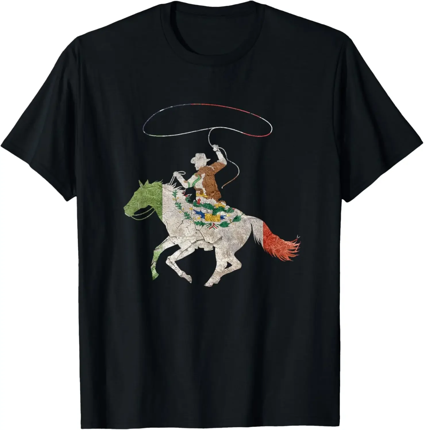 Mexican Cowboy Vaquero Horse Rider Western Lasso Rancher T-Shirt