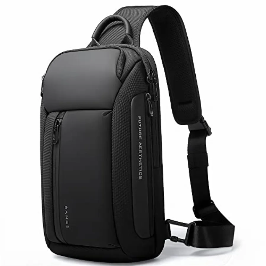 

Men's Crossbody Backpack - Waterproof Shoulder Bag for Travel Hiking and Daily Commute