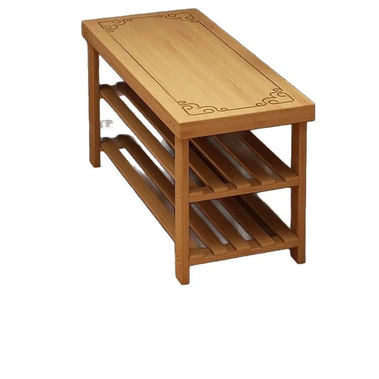 

Simple shoe rack can be sat at the door of the home, cabinet and stool are integrated into