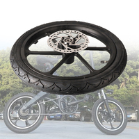 Bicycle 16 Inch Front Wheel 16x1.75 Tire Inner Tube Alloy Hub With Brake Disc For Electric Scooters Folding E-bike Bike Parts
