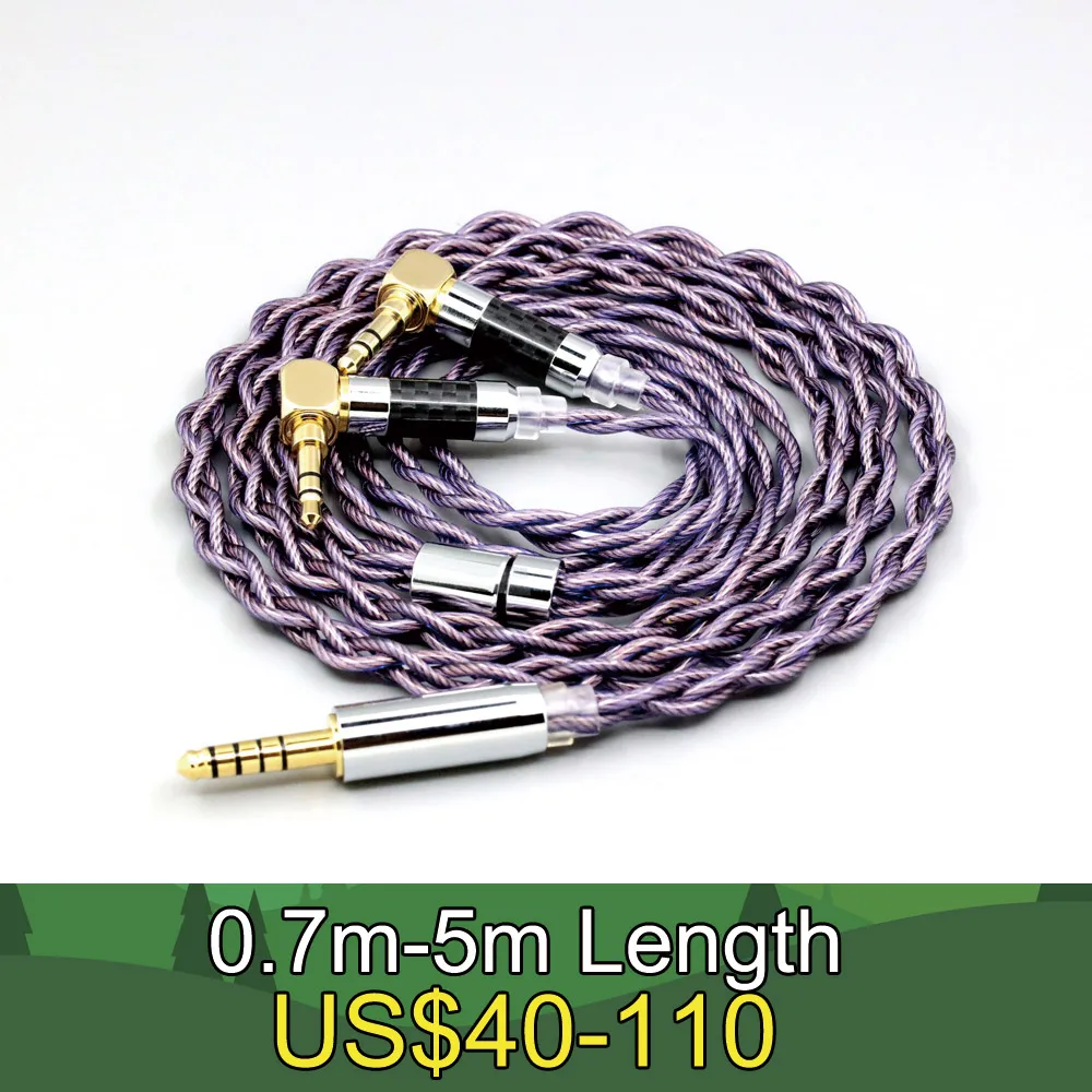 

Type2 1.8mm 140 cores litz 7N OCC Headphone Earphone Cable For Verum 1 One L Shape 3.5mm Pin 4 core LN007876