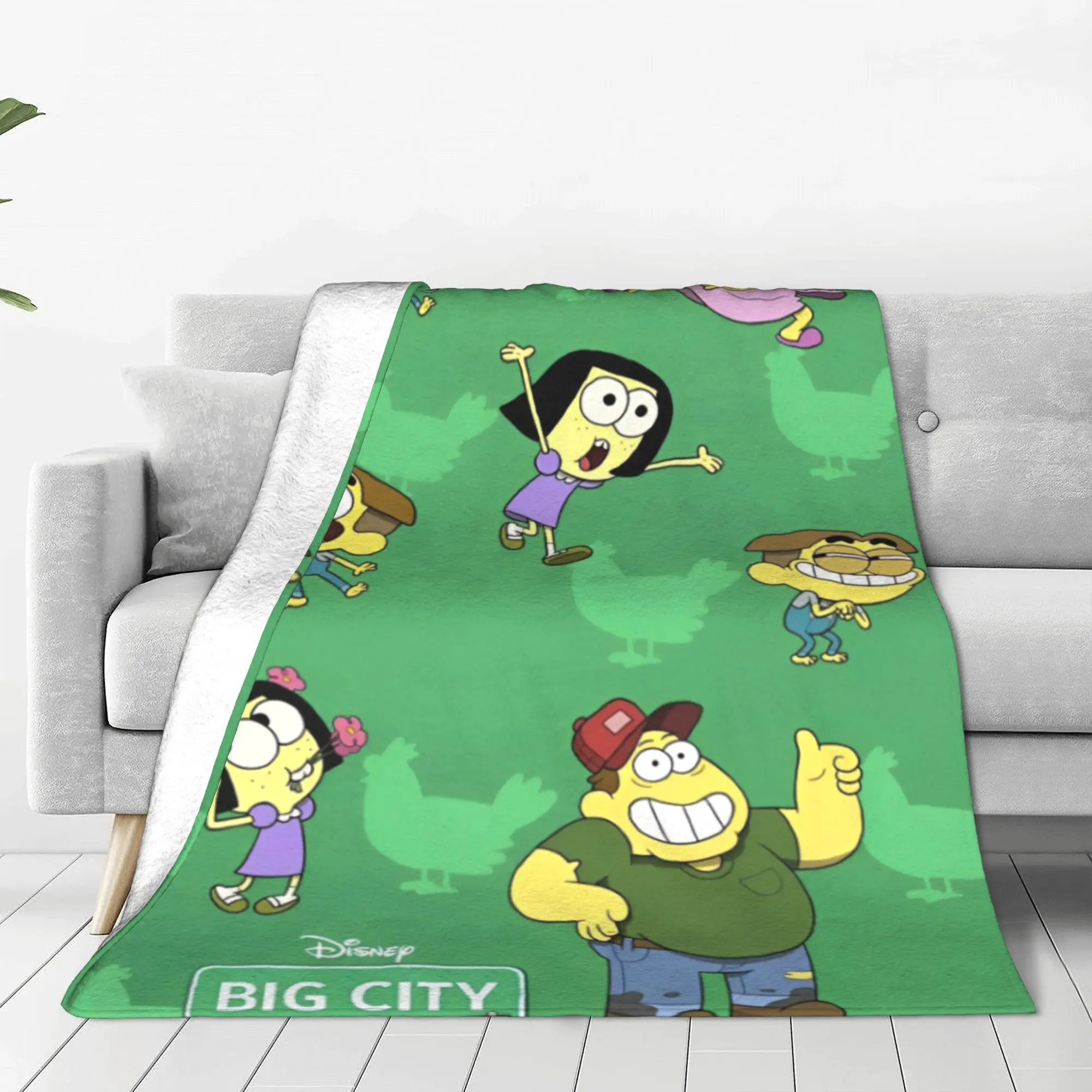 Big City Greens Fanily Group Blanket Cartoon Channel Cricket Plush Novelty Breathable Throw Blanket for Bedroom All Season Couch