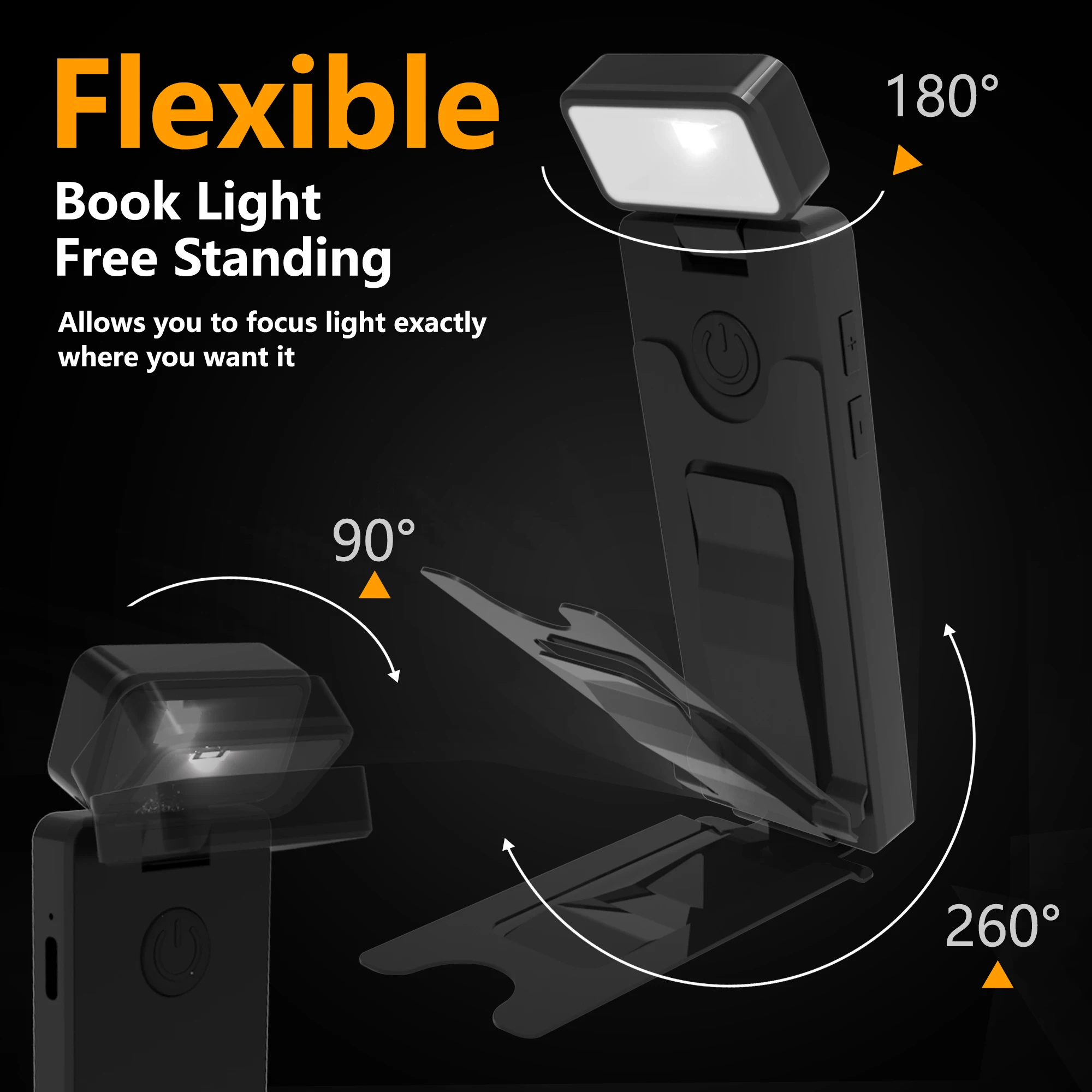 Usb Rechargeable Clip On LED Reading Light Portable Mini Reading Book Light Kids Read Light Bedroom Reading Night Ligh Book Lamp