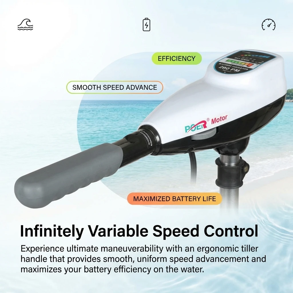 Brushless Trolling Motor 24V 48V Infinitely Variable Speed Electric Outboard Boat Motor 160LBS 300LBS Marine Engine for Boat