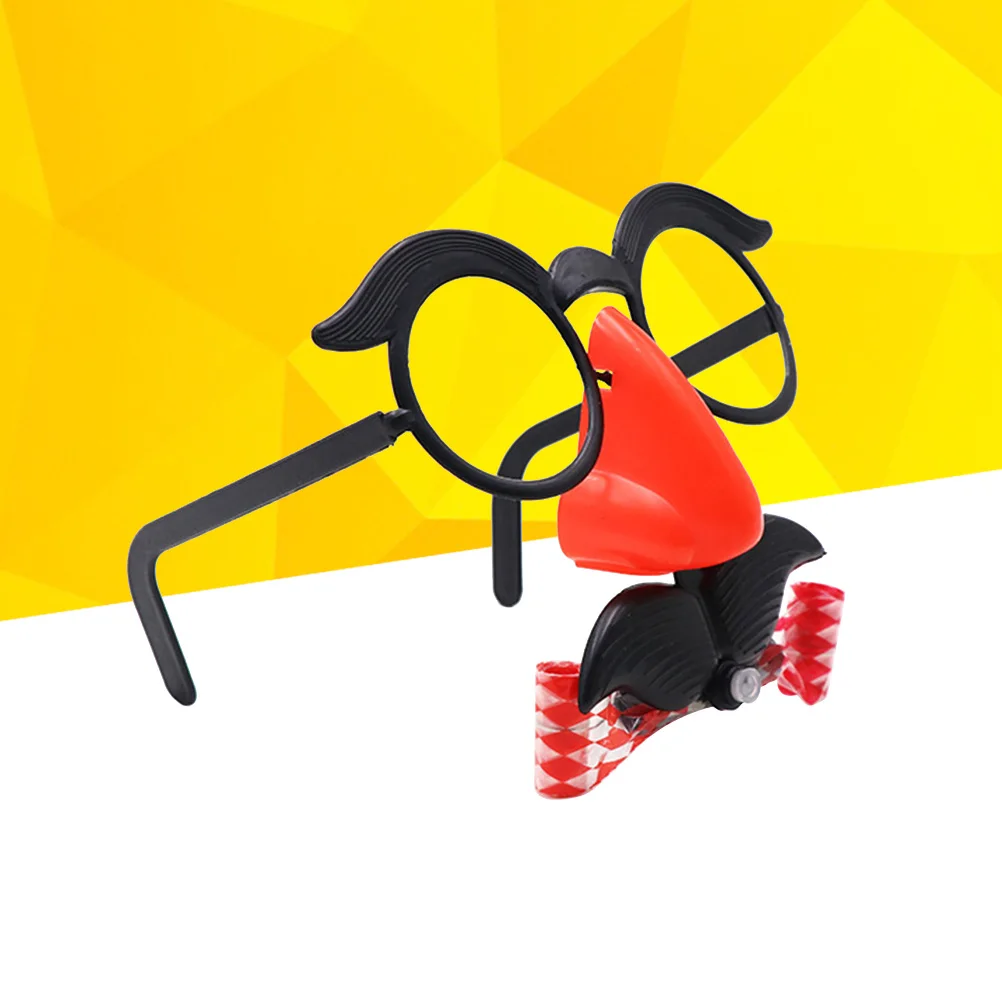 Lunettes à sourcils, moustache, sifflet de nez, accessoires de Cosplay amusants pour fête d'halloween, lunettes de farces pour le nez, 2 pièces