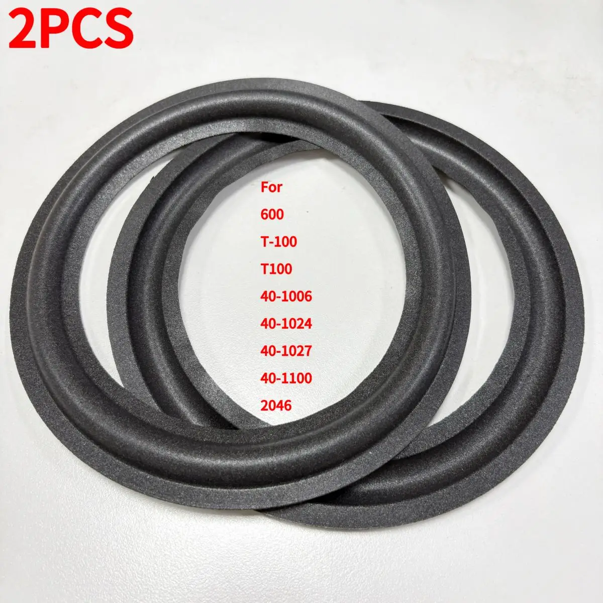 For Realistic / Optimus (Radio Shack) 600 T-100 40-1006 40-1024 40-1027 40-1100 2046 Speaker Foam Folding Edge Ring （2PCS）