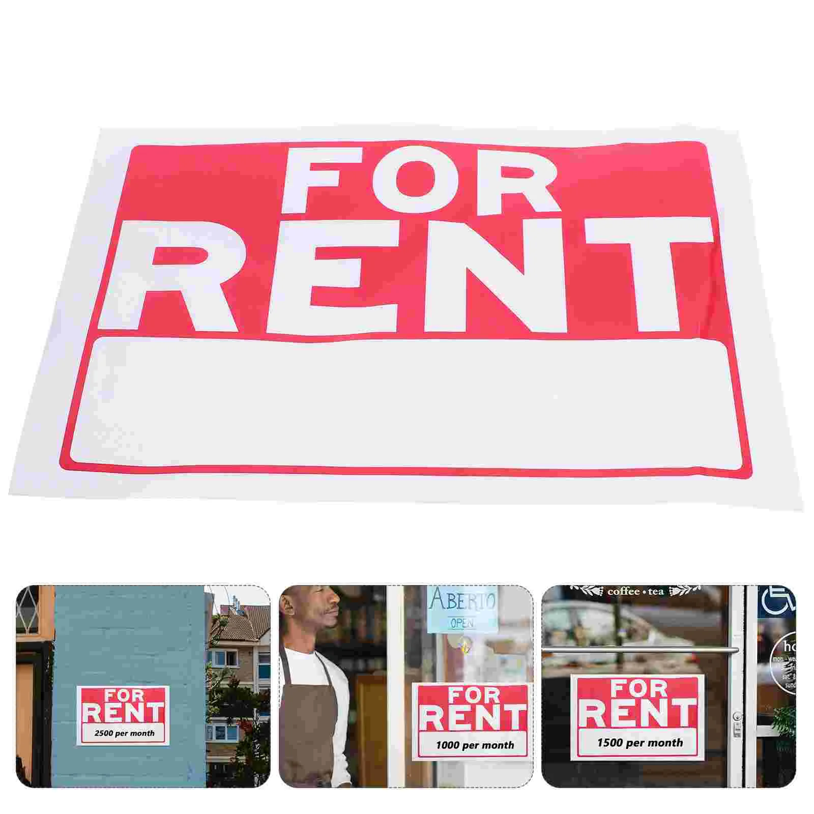 Etiqueta de exibição de preço adesivos de unhas para aluguel sinal decalques sinais lojas porta aluguel papel carro casa sinalização interior