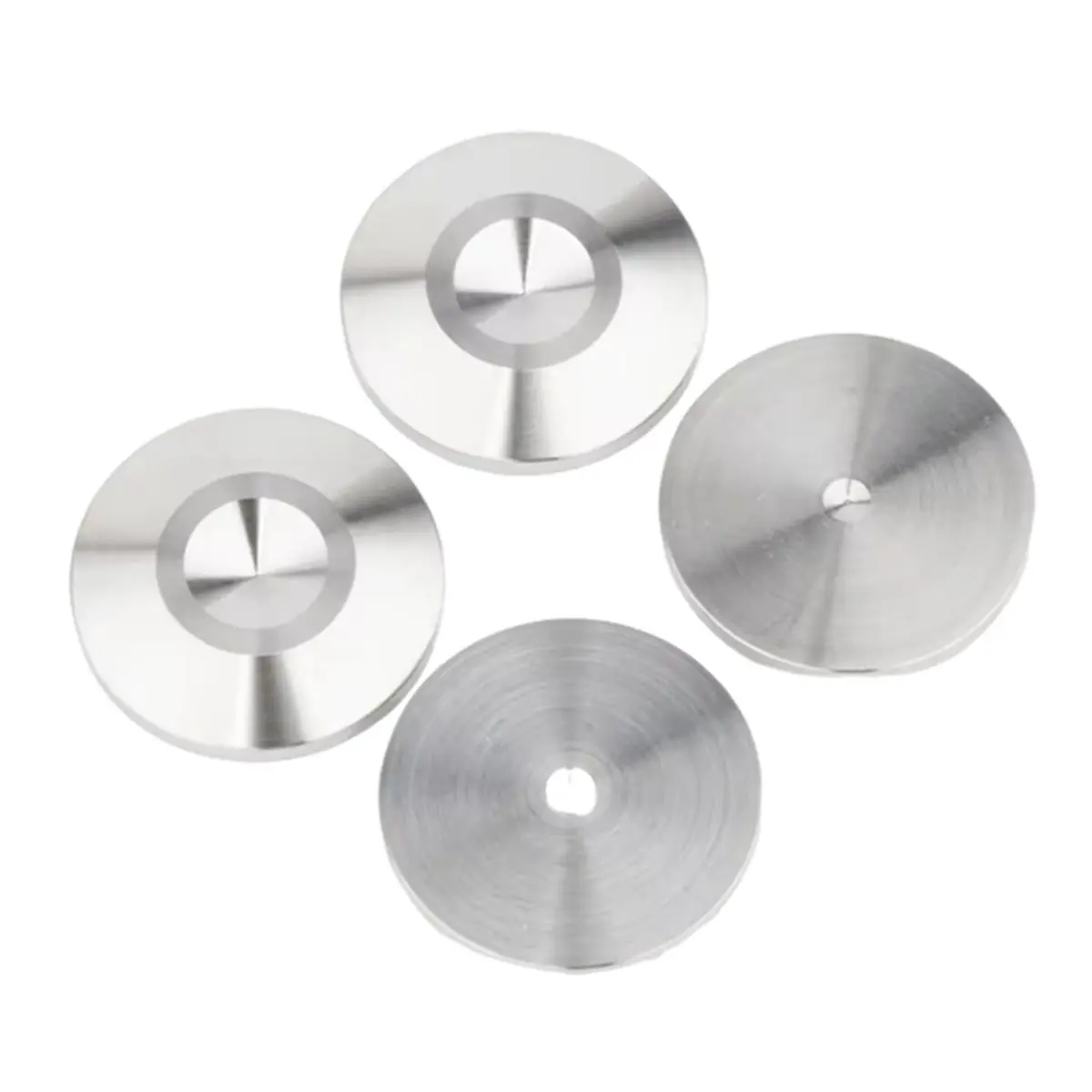 4Pcs Speaker Pads 25x5mm Copper Speaker Isolation Stand Feet, Anti-Vibration Audio Amplifier Feet Stands