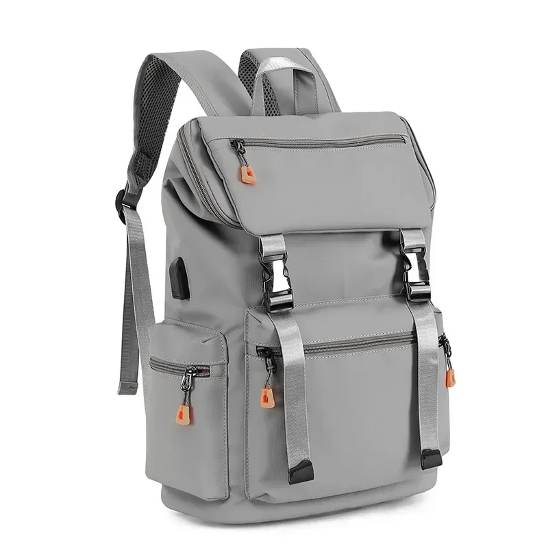 Mochila de Carregamento USB para Homens, Bolsa Estudantil Casual, Impermeável, Negócios, Notebook, Menino Universitário, Grande Capacidade