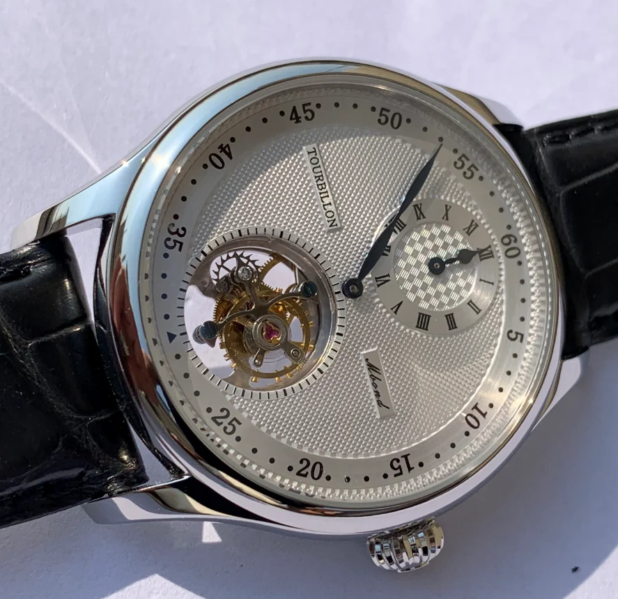 Relógio turbilhão ST8006! Relógio com cinto de bambu de jacaré americano! relógio seagul relógio masculino relógios automáticos