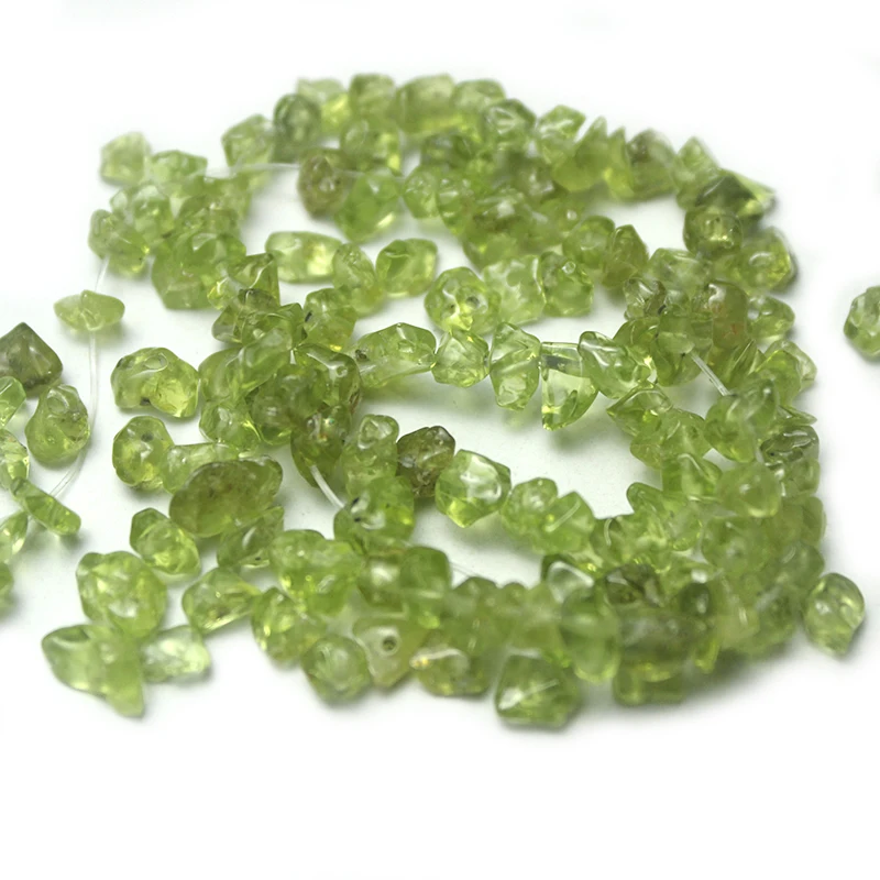 Wholesale Gravel Olive Crystal Green Quartz Natural Stone Granular Beads For Jewelry Making DIY Bracelet Necklace Earrings 3-5mm view 5