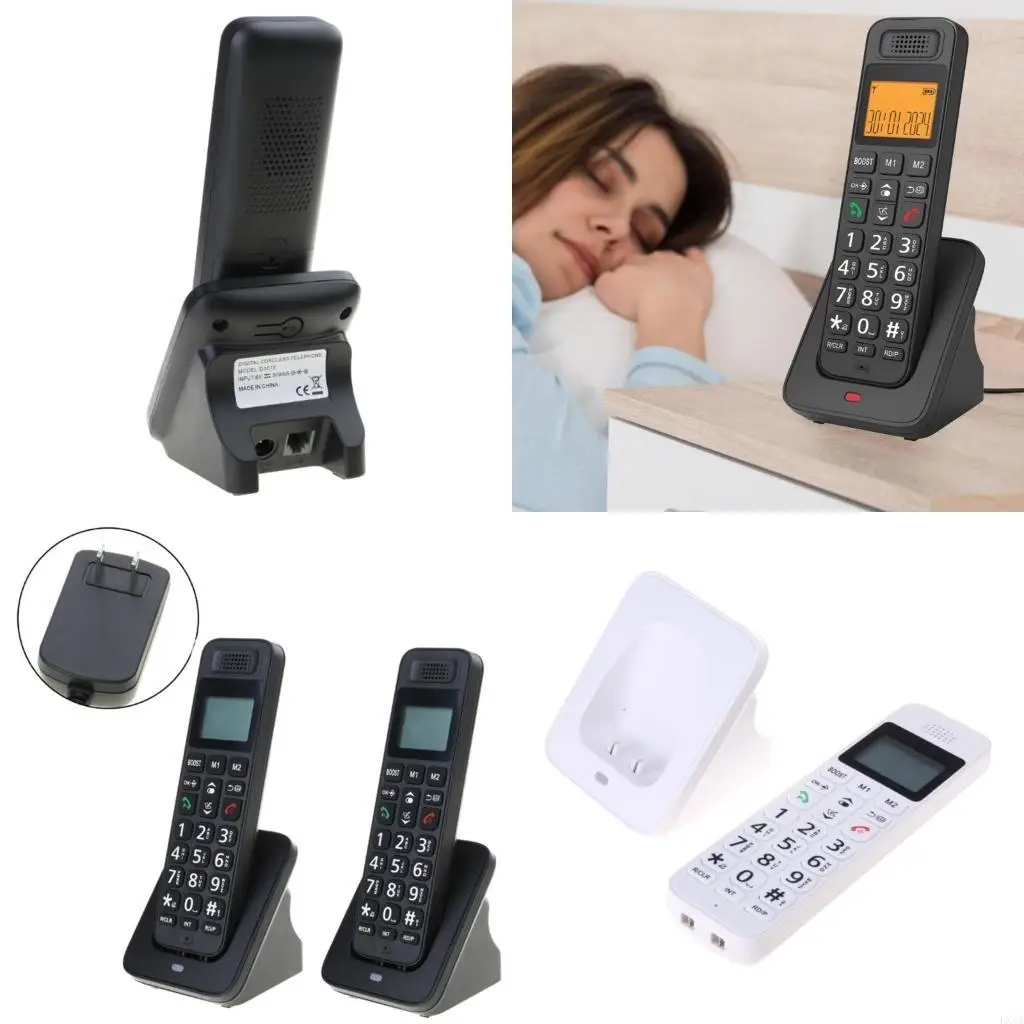 LXAA 2Piece Cordless Telephone Set for Remote Workers and Families with Expandable