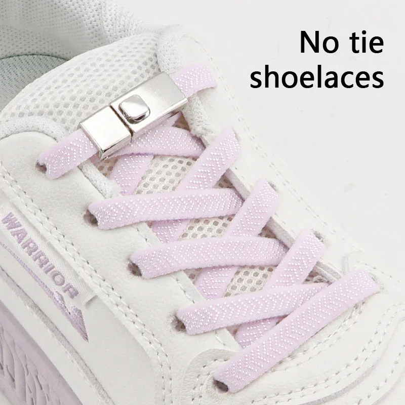 Press Lock Shoelaces Without Ties Elastic Laces Sneakers Kids Adult Flats Shoelace No Tie Shoe Laces for Shoes Accessories 1Pair