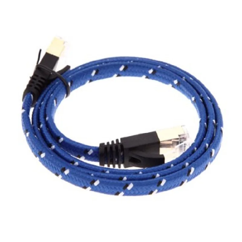 Cat 7 RJ45 ekranowany kabel sieciowy z czystej miedzi LAN kabel Ethernet z plecionką poliestrową 1M 2M 3M 5m 10m 15m 20m