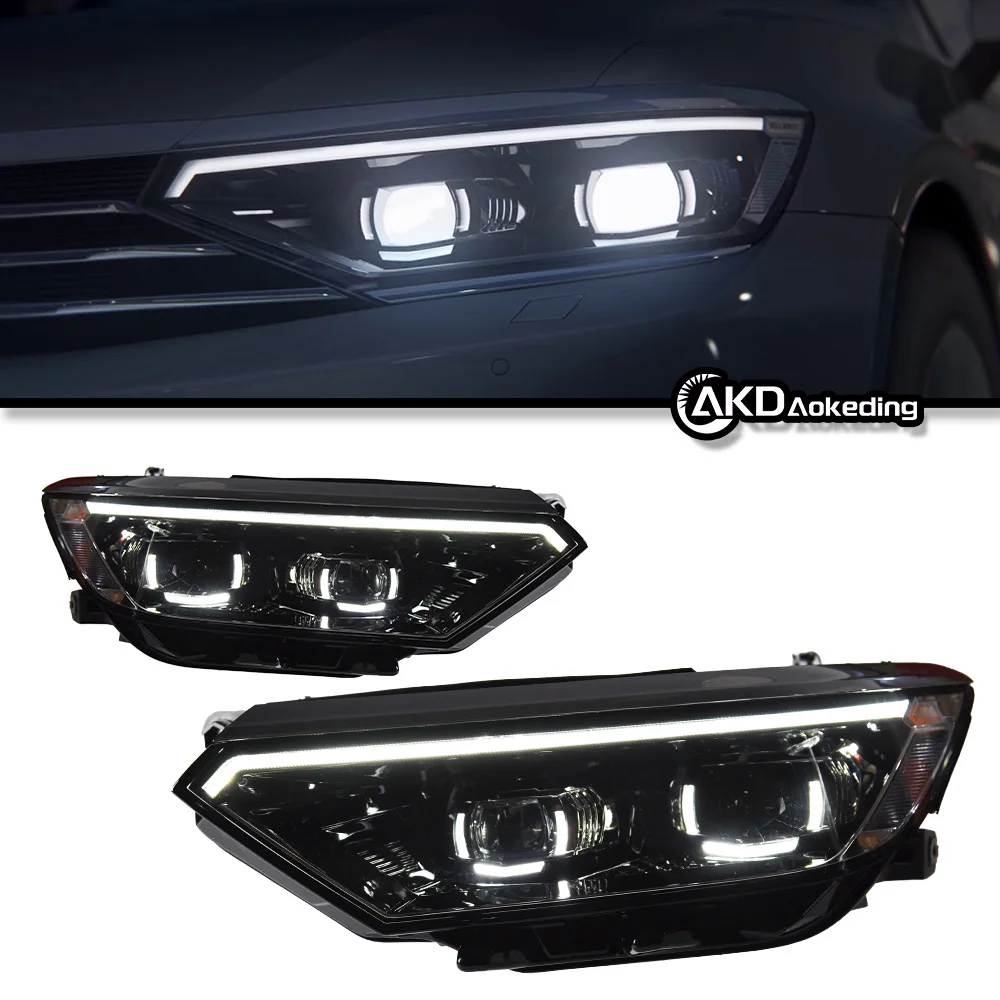 

Auto Part Headlights For VW Passat B8 2016-2022 EUR B8.5 Styling LED Daytime Lights Dual Projector Car Accesorios Facelift