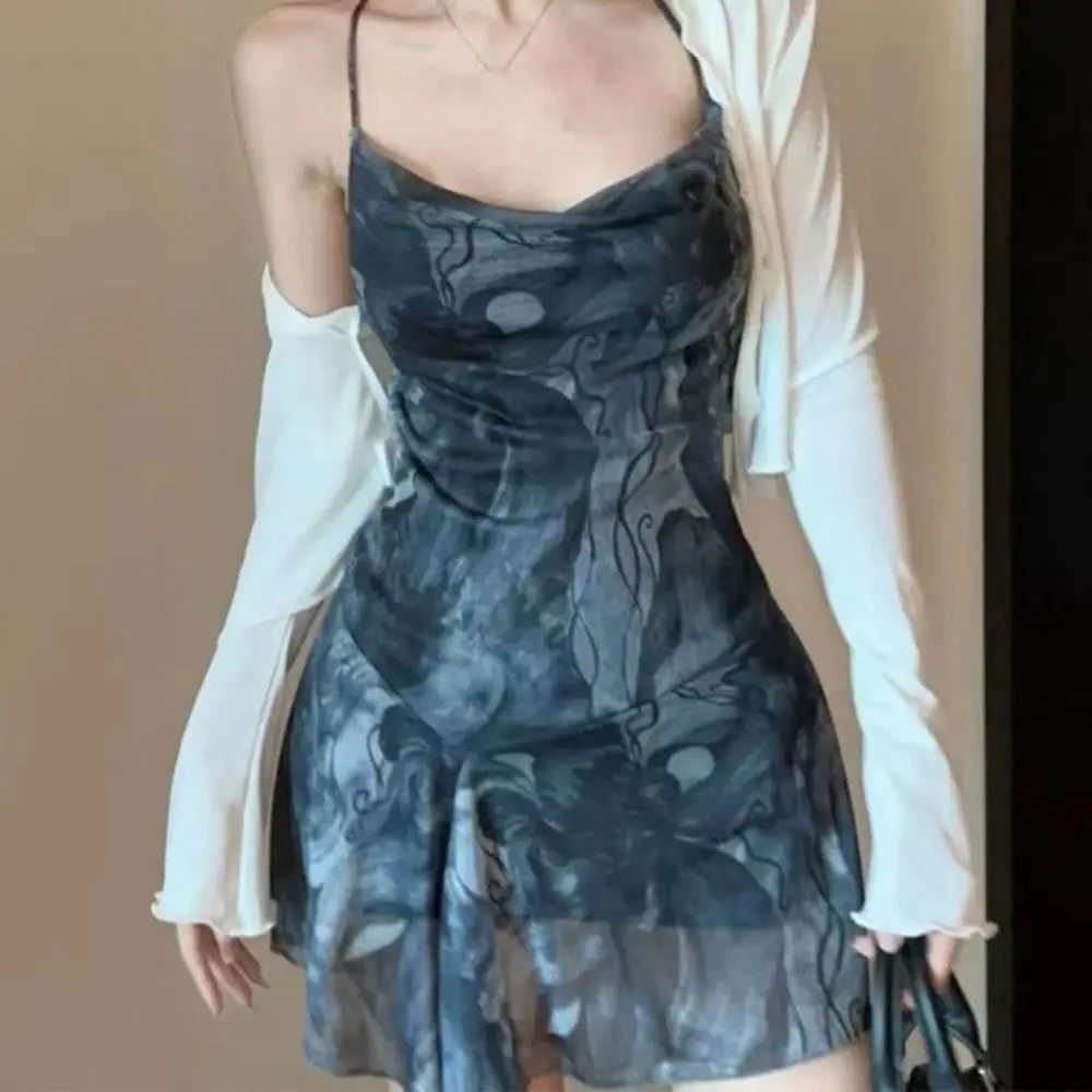 

Милое платье трапециевидной формы с открытой спиной и кисточками, уличная одежда в стиле пикантной девушки, короткие платья для женщин и вечеринок