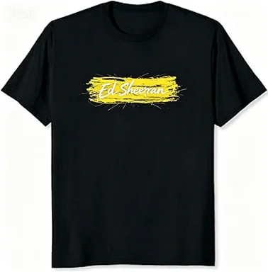 Unisex Crew Neck Cotton Blend T-shirt Screen Print Yellow Graffiti Brush Stroke Graphic Casual Basic Short Sleeve Tee